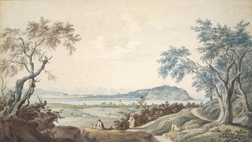 Joseph Cartwright - View of Kanoni from Lake Chalikiopoulou