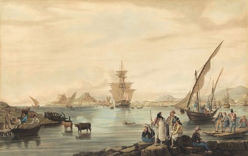 Joseph Cartwright - View of the Corfu Town from Vido