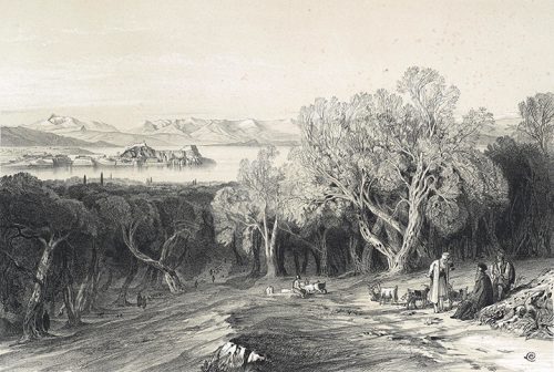 Edward Lear - View to the North from the Ascension Village
