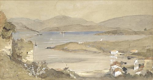 John-Connell Ogle - View of Avlaki from Kassiopi Castle